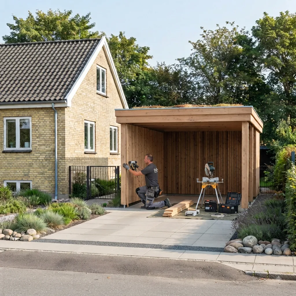 Carport og garage